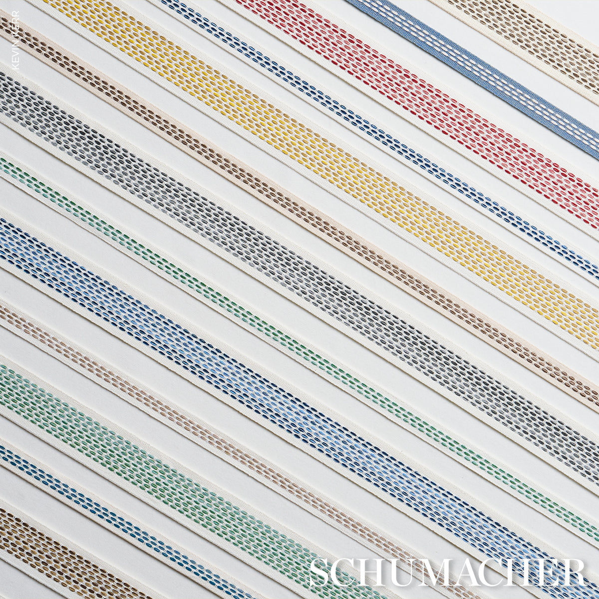 Schumacher 85183 PORTOLA TAPE NARROW INDOOR/OUTDOOR in BLUE 