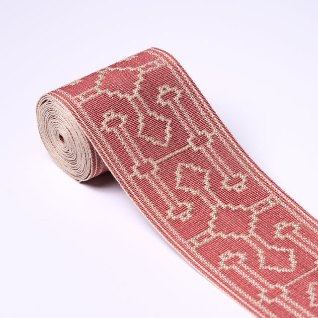 Schumacher 85210 FILBERT TAPE in ROSE Trim - PERENNIAL FAVOR