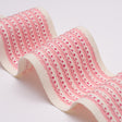 Schumacher 85420 STRIPE & DOT HAND BLOCK TRIM in PINK Trim -