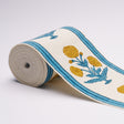 Schumacher 85440 POPPY HAND BLOCK TRIM in BLUE Trim - MOLLY 