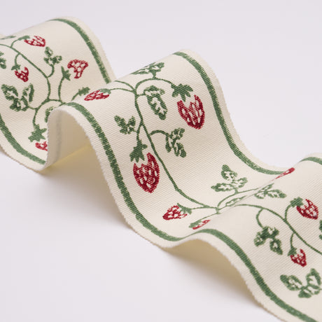 Schumacher 85460 STRAWBERRY TRAIL HAND BLOCK TRIM in DARK GR