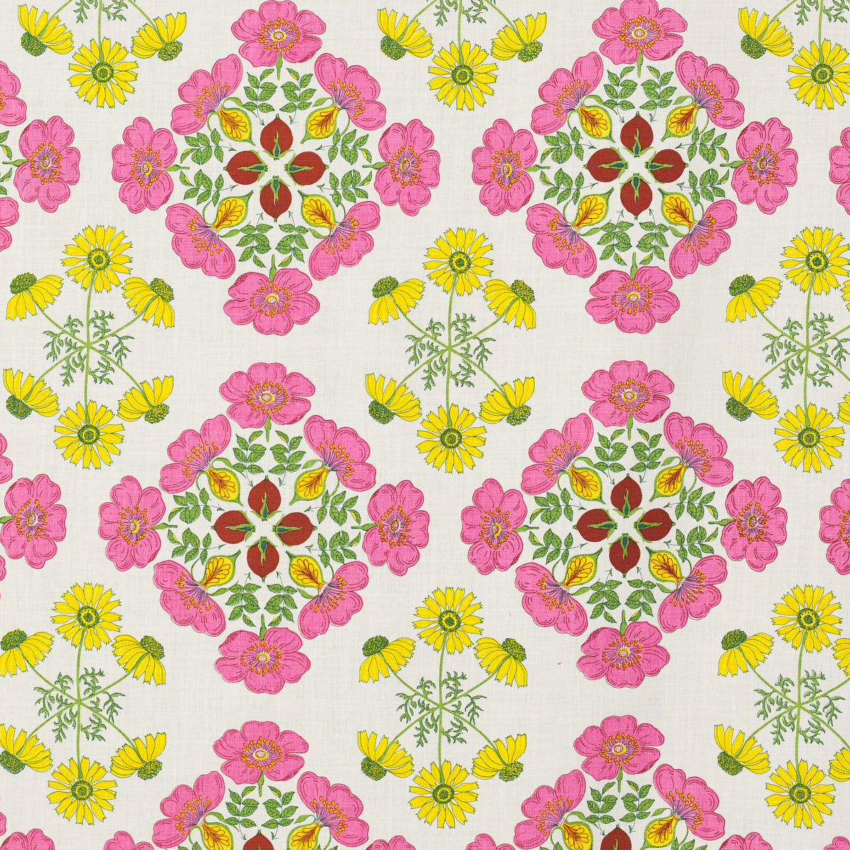 Schumacher 854B29 ROSA in SPRING Fabric - RAOUL TEXTILES