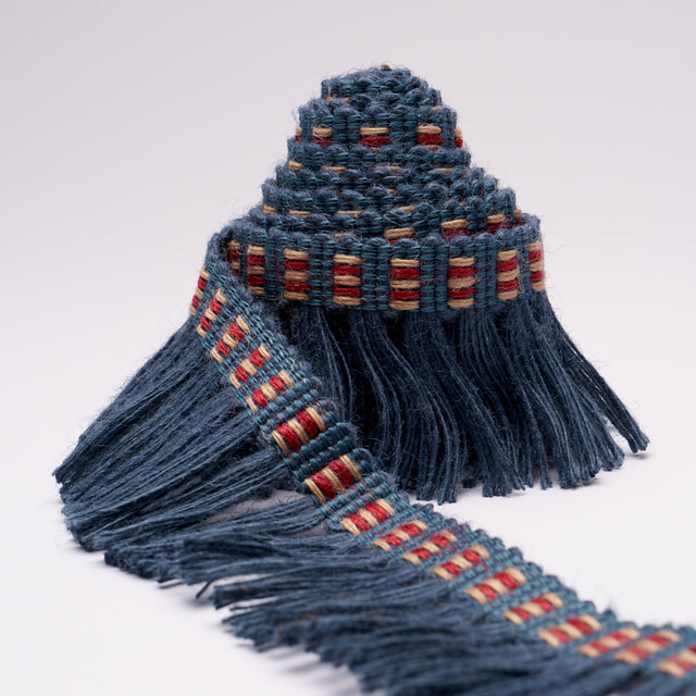 Schumacher 85561 COUNTRY FRINGE in DENIM Trim - A COUNTRY LI