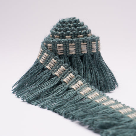 Schumacher 85562 COUNTRY FRINGE in TEAL Trim - A COUNTRY LIF