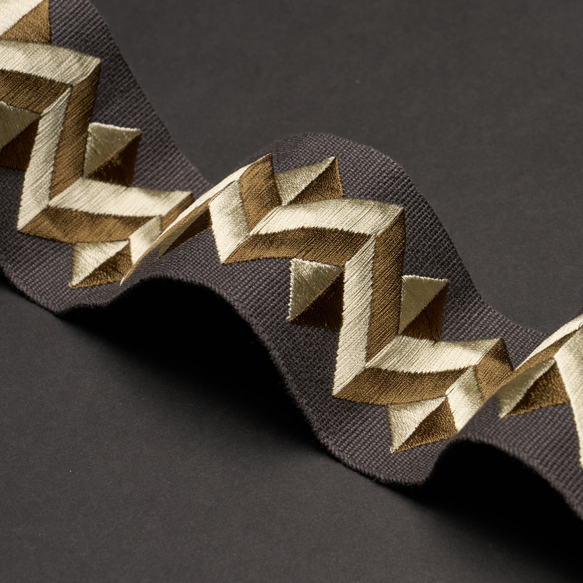 Schumacher 85582 ZIGZAG MODERNE TAPE in ONYX Trim - RHYTHM I