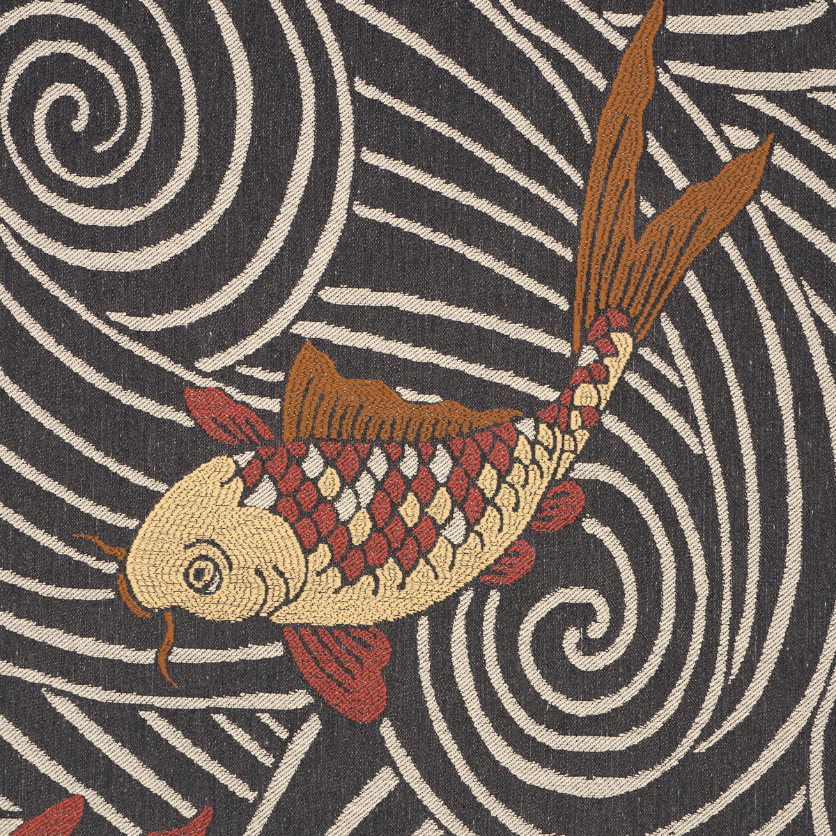 Schumacher 85590 KOI FISH in MIDNIGHT Fabric - RHYTHM IN MOT