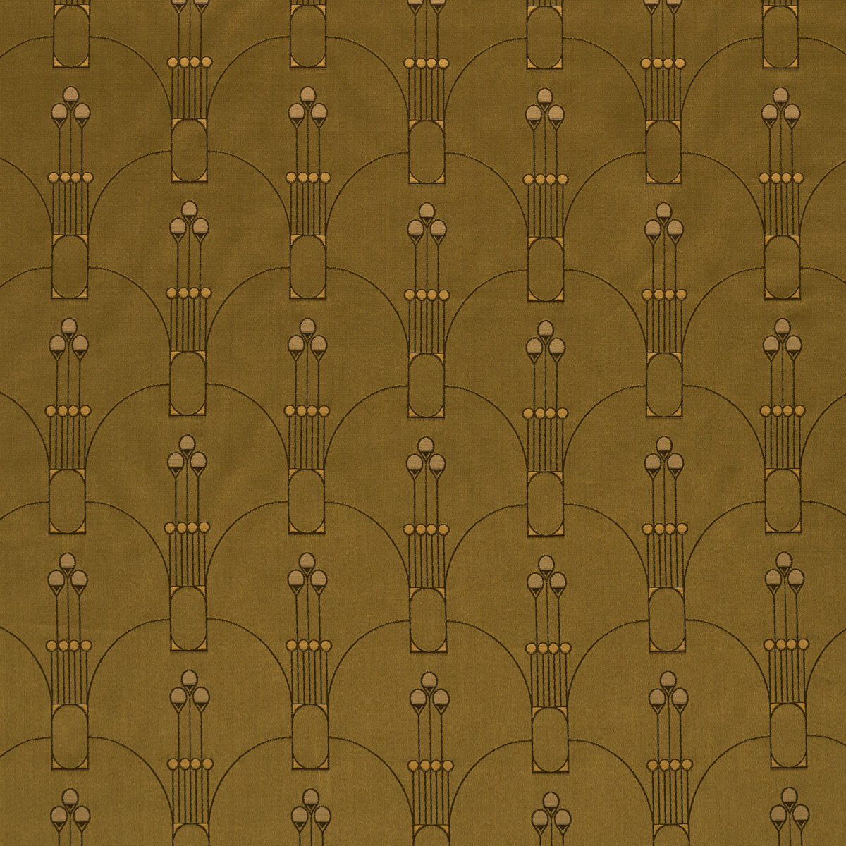 Schumacher 85601 SWANSON SCALLOP in OLIVE Fabric - RHYTHM IN
