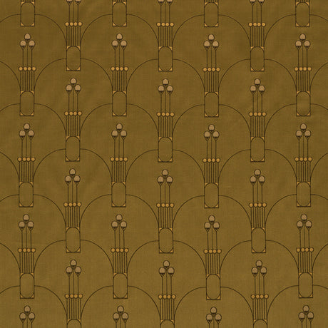 Schumacher 85601 SWANSON SCALLOP in OLIVE Fabric - RHYTHM IN