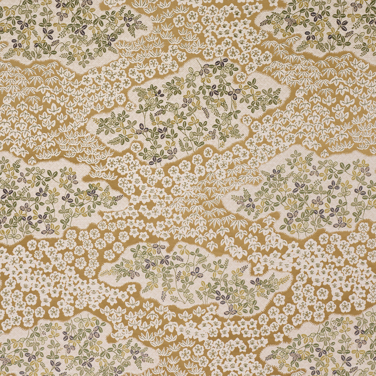 Schumacher 85641 LORENE in OCHRE Fabric - NEW TRADITIONAL