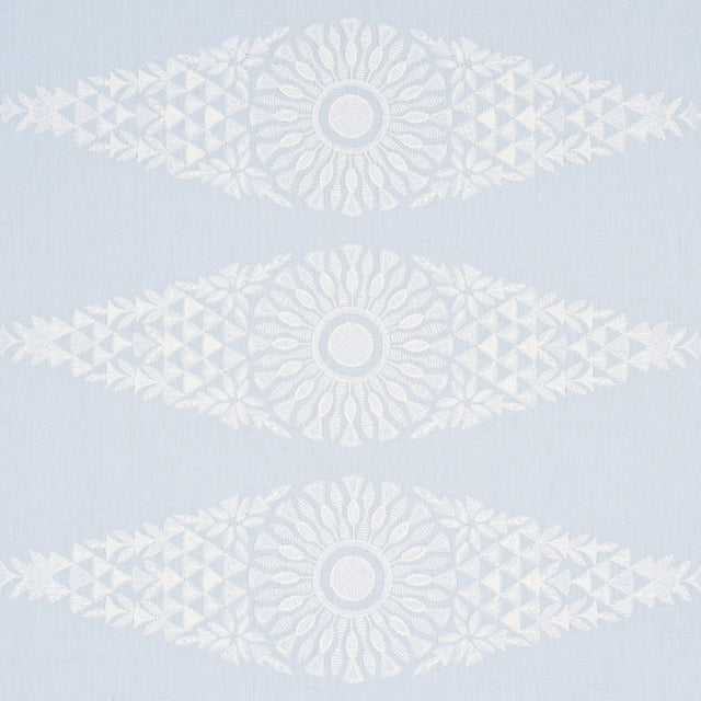 Schumacher 85671 TASMIN EMBROIDERY in SOFT BLUE Fabric - NEW