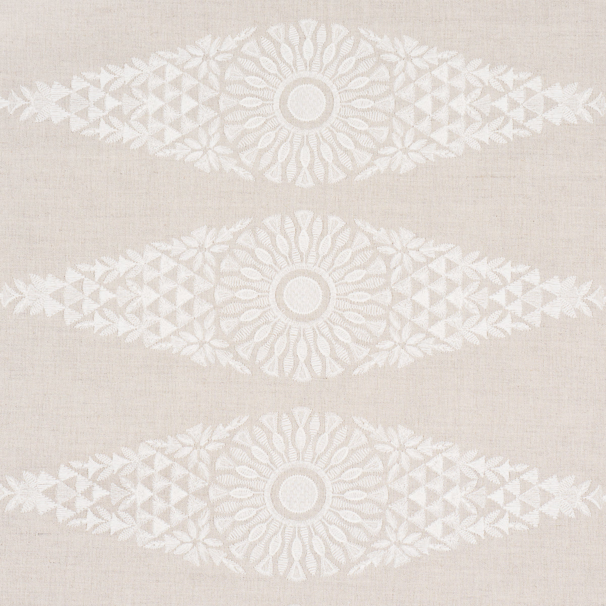 Schumacher 85672 TASMIN EMBROIDERY in NATURAL Fabric - NEW T