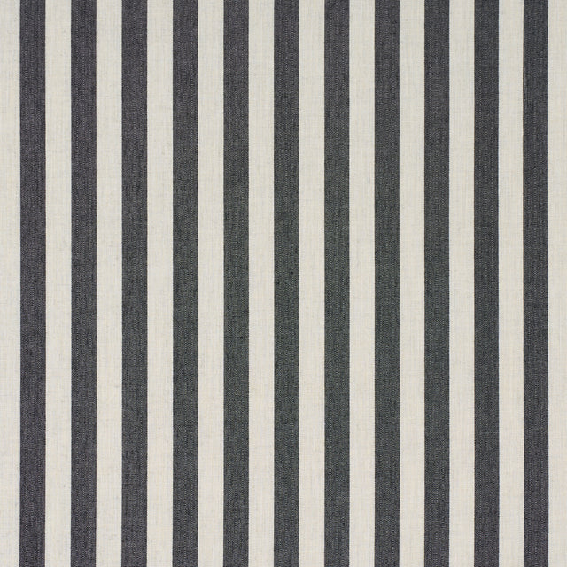 Schumacher 85804 HANSON INDOOR/OUTDOOR STRIPE in BLACK Fabri