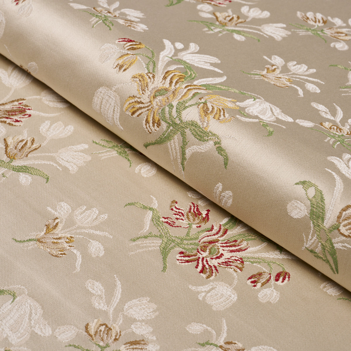 Schumacher 85820 SPITALFIELDS BOUQUET in ALABASTER Fabric - 