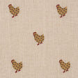 Schumacher 85950 BETSY'S CHICKEN EMBROIDERY in NATURAL Fabri