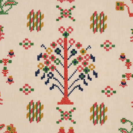 Schumacher 85980 FAIRVIEW CROSS STITCH EMBROIDERY in MULTI F