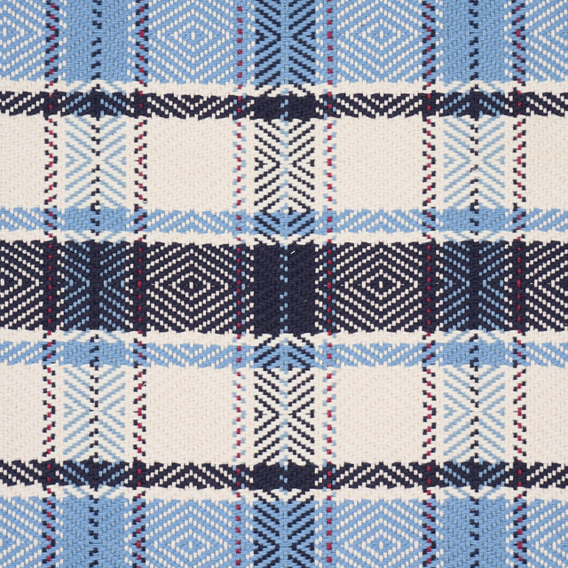 Schumacher 85990 HEIDI PLAID in INDIGO Fabric - PRAIRIE