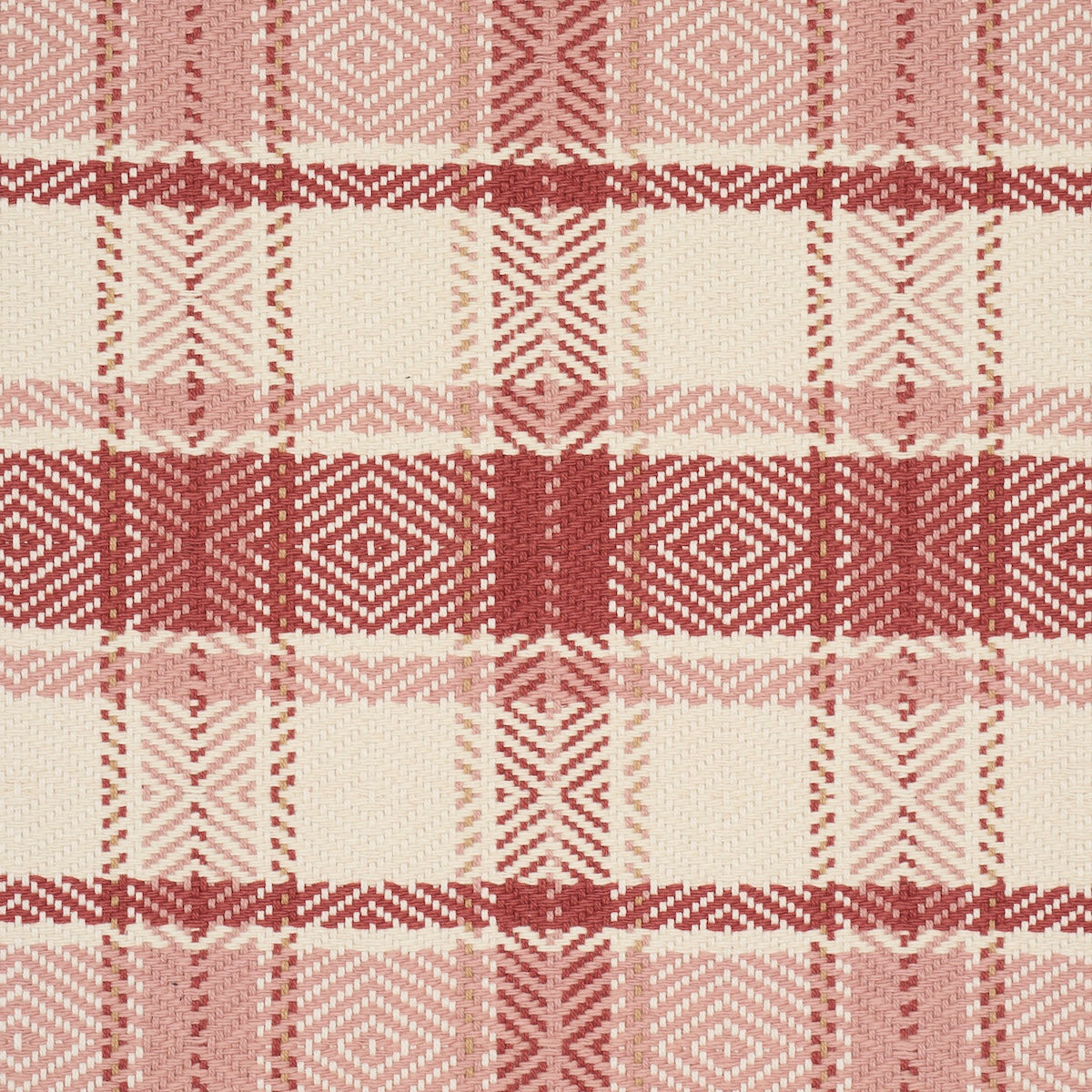 Schumacher 85991 HEIDI PLAID in CRANBERRY Fabric - PRAIRIE