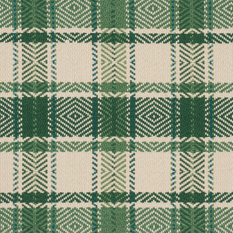 Schumacher 85992 HEIDI PLAID in LEAF Fabric - PRAIRIE