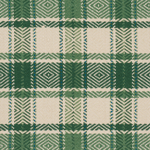 Schumacher 85992 HEIDI PLAID in LEAF Fabric - PRAIRIE