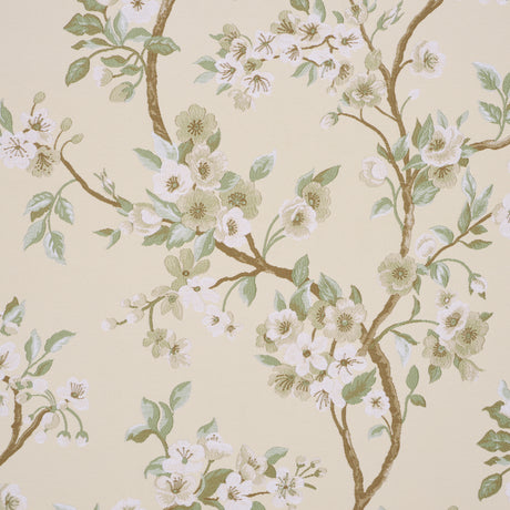 Schumacher 86220 CHERRY BLOSSOM in CITRON Fabric - SCHUMACHE