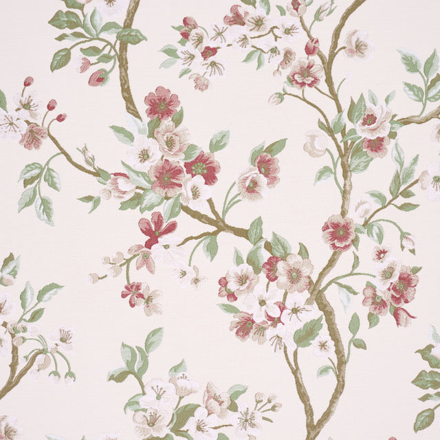 Schumacher 86221 CHERRY BLOSSOM in CHERRY Fabric - SCHUMACHE