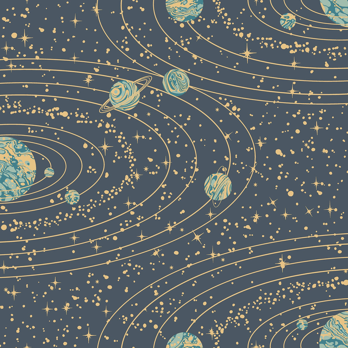 Engblad & Co 8801 Orbit Navy Celestial Wallpaper