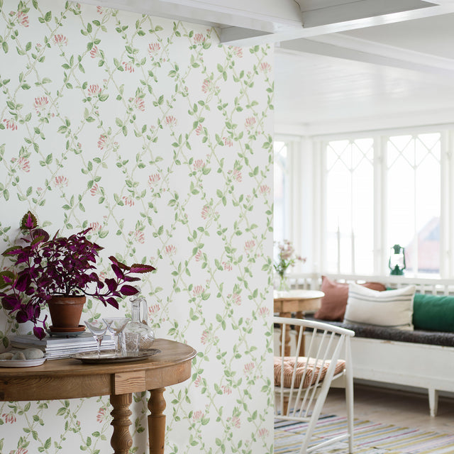 Schumacher 8852 HONEYSUCKLE in IVORY Wallpaper - BORÃ…STAPET