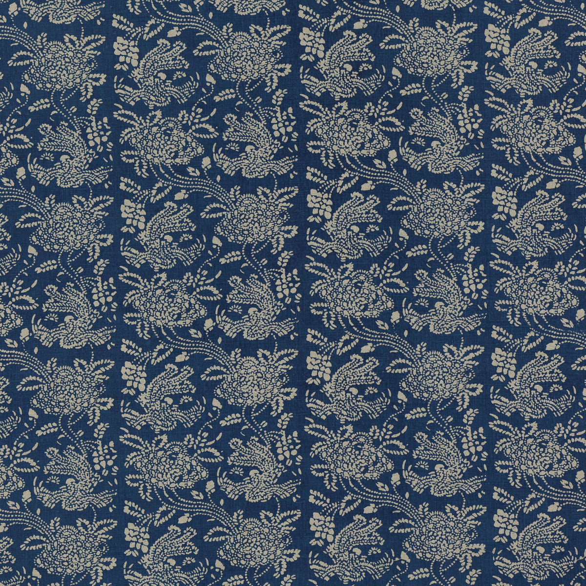 Schumacher 901U59 PEONY BY RAOUL in INDIGO Fabric - RAOUL TE