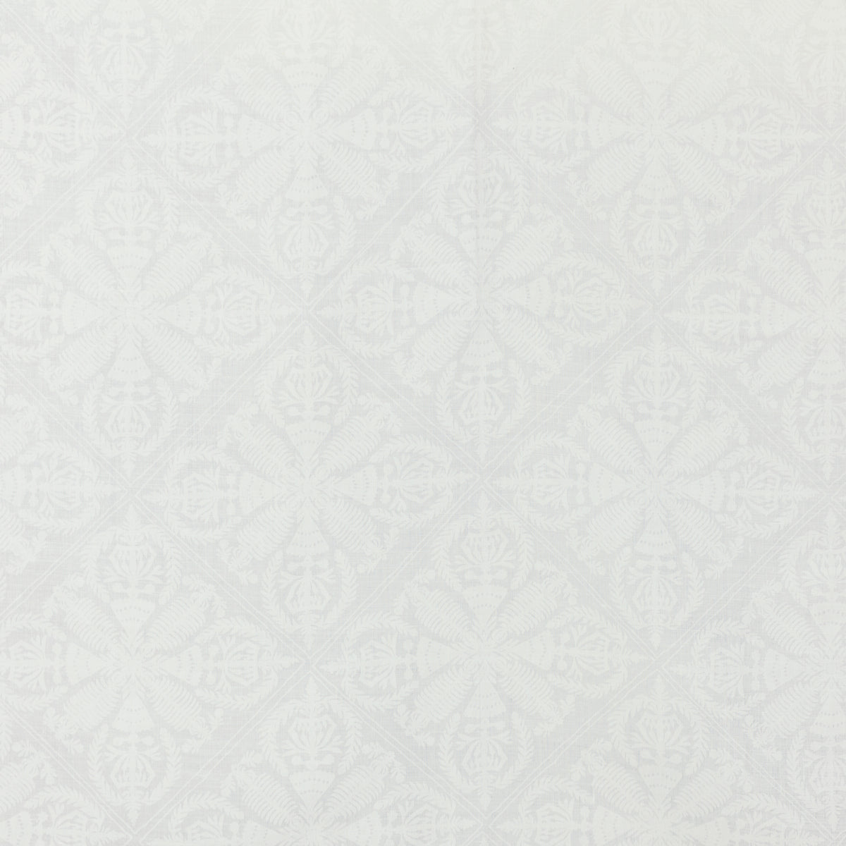 Schumacher 905B35 KAHILI in WHITE Fabric - RAOUL TEXTILES