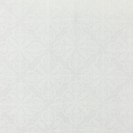 Schumacher 905B35 KAHILI in WHITE Fabric - RAOUL TEXTILES