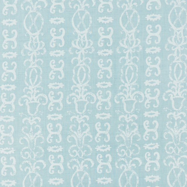 Schumacher 907B80 PINEAPPLE STRIPE in SEA Fabric - RAOUL TEX