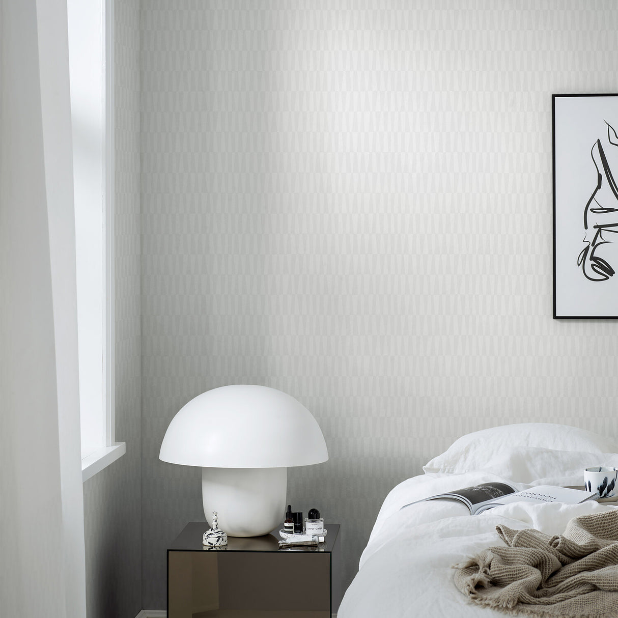 Schumacher 9333 QUADRILATERALS in PEARL Wallpaper - BORÃ…STA