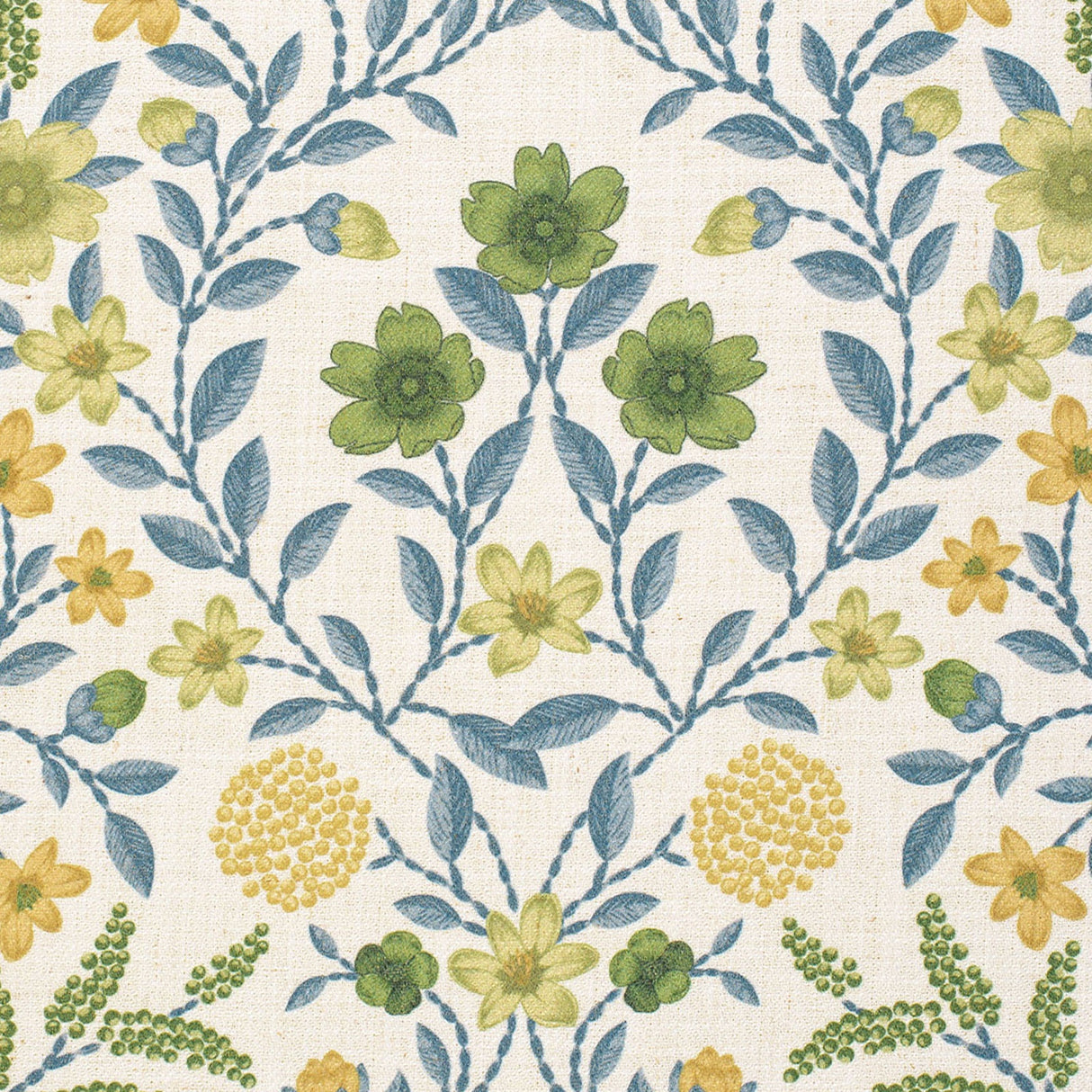 Mitchell MDS FF-2405-27 Floral,Herringbone Springtime-Lime