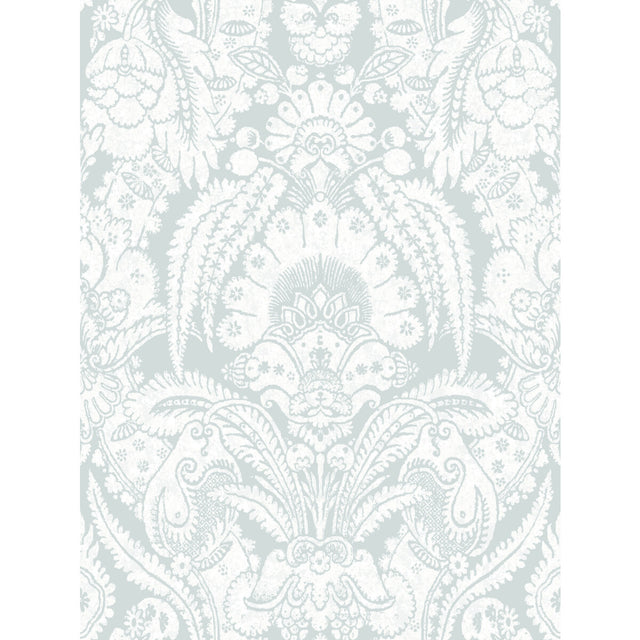 COLE & SON 94/2011.CS.0 CHATTERTON PALE BLUE AND WHITE Wallpaper - Eade's Wallpaper