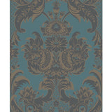 COLE & SON 94/3017.CS.0 WYNDHAM TEAL AND CHARCOAL Wallpaper - Eade's Wallpaper