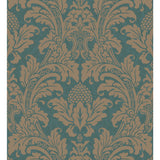 COLE & SON 94/6031.CS.0 BLAKE TEAL AND SILVER Wallpaper - Eade's Wallpaper