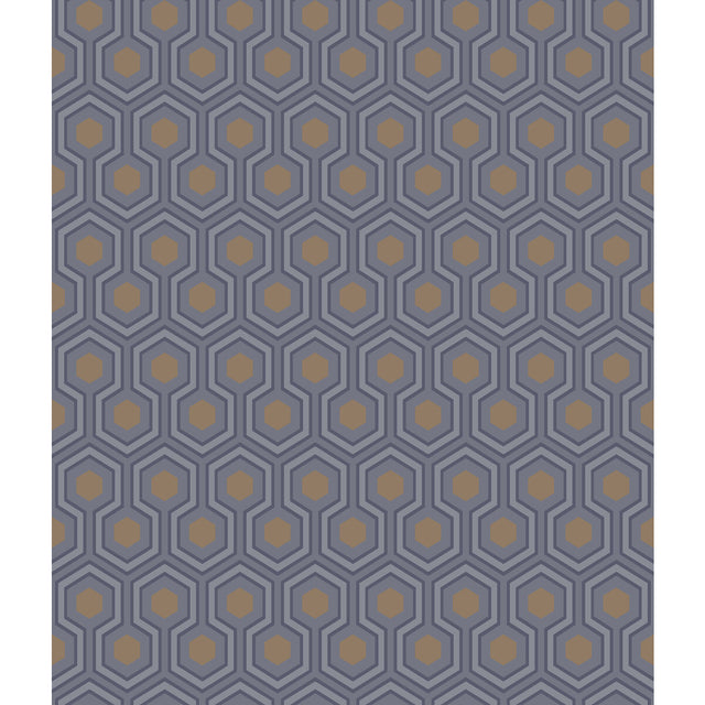 COLE & SON 95/3015.CS.0 HICKS HEXAGON DK GRY/BRONZ Wallpaper - Eade's Wallpaper