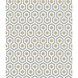 COLE & SON 95/3016.CS.0 HICKS HEXAGON GILVER/WT/BK Wallpaper - Eade's Wallpaper