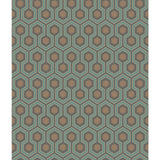 COLE & SON 95/3018.CS.0 HICKS HEXAGON TEAL/GOLD Wallpaper - Eade's Wallpaper