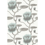 COLE & SON 95/4022.CS.0 SUMMER LILY AQUA/WHITE Wallpaper - Eade's Wallpaper