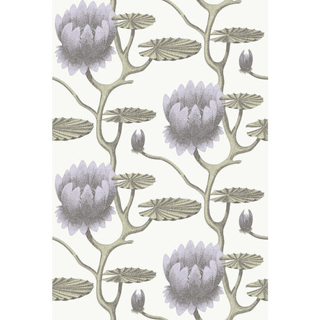 COLE & SON 95/4023.CS.0 SUMMER LILY LILAC/GRN/WT Wallpaper - Eade's Wallpaper