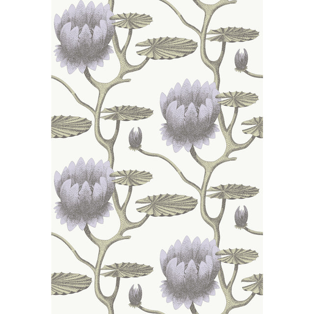 COLE & SON 95/4023.CS.0 SUMMER LILY LILAC/GRN/WT Wallpaper - Eade's Wallpaper