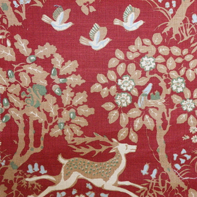 LEE JOFA 970089.97.0 MILLE FLEUR PRI BERRY Fabric - Eade's Wallpaper