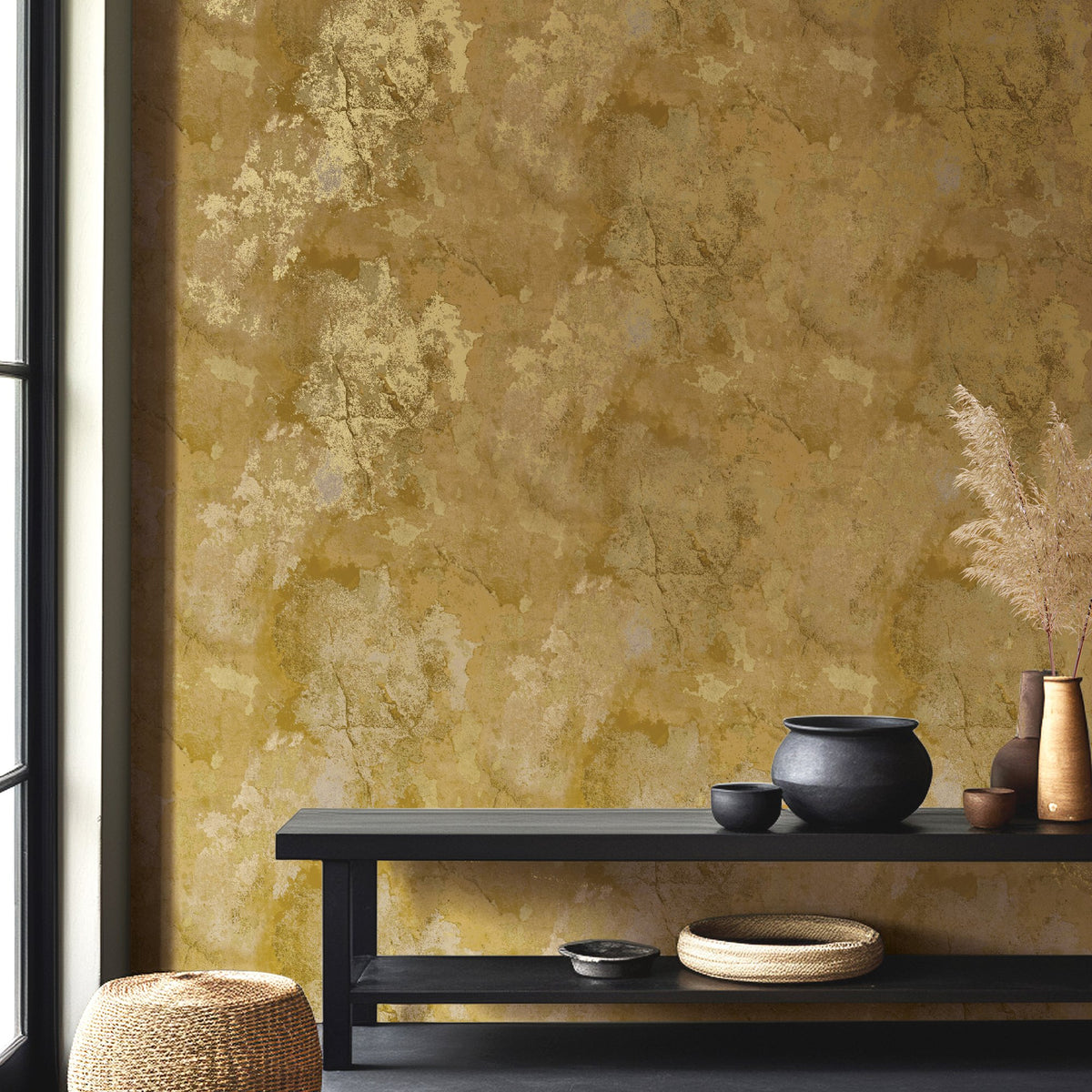 Galerie Italian Textures 4 Plain Texture Gold Wallpaper 9783