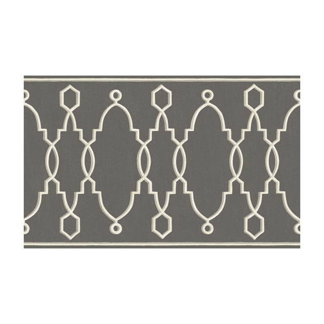 COLE & SON 99/3015.CS.0 PARTERRE BORDER CHARCOAL Wallpaper - Eade's Wallpaper