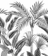 Galerie Orom II Branched Leaves Motive Black Mural A40801
