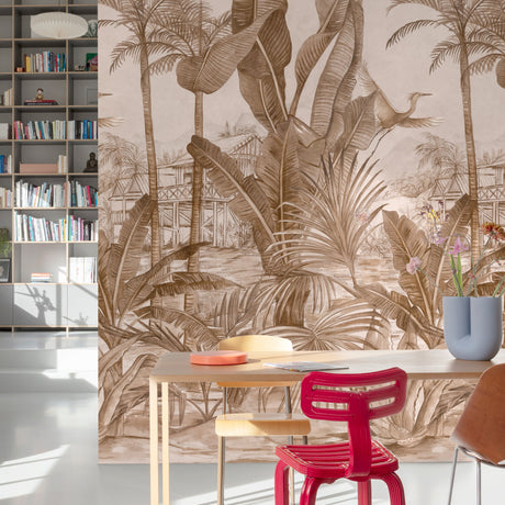 Galerie Orom II Tropical Motive Pink Mural A53501