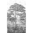 Galerie Orom II Branched Leaves Motive Black Mural A56702