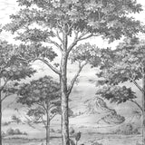 Galerie Orom II Branched Leaves Motive Black Mural A56702