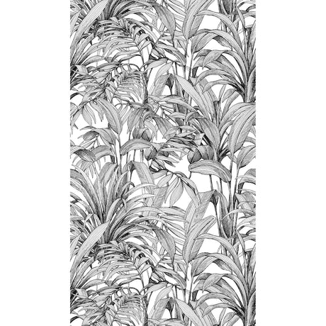Galerie Orom II Branched Leaves All-over Black Mural A58301
